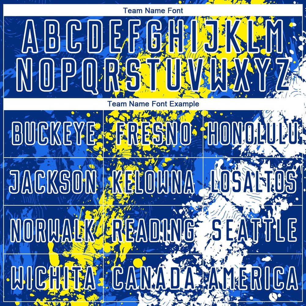 Jersey Art Uniform Yellow-White Sublimation Splatter Custom Light Royal Dripping Soccer