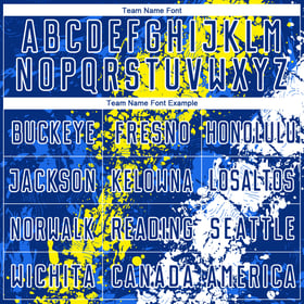Jersey Art Uniform Yellow-White Sublimation Splatter Custom Light Royal Dripping Soccer