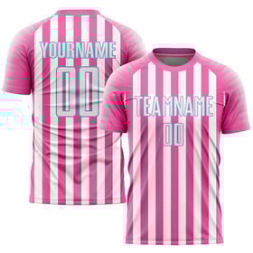 Uniform Sublimation White-Light Custom Soccer Jersey Blue Pink