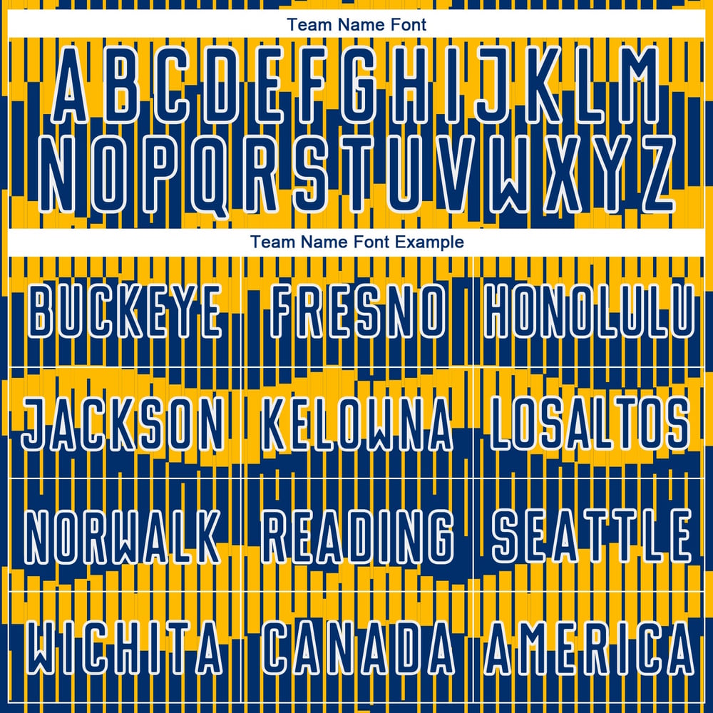 Uniform Custom Pinstripe Soccer Royal Jersey Sublimation Gold-White