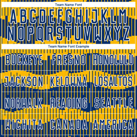 Uniform Custom Pinstripe Soccer Royal Jersey Sublimation Gold-White