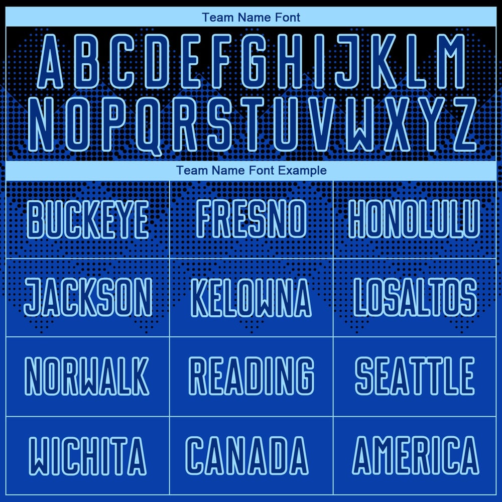 Uniform Soccer Blue Black Jersey Sublimation Custom Royal-Light