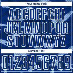 White Shapes Sublimation Custom Jersey Royal Geometric Uniform Soccer