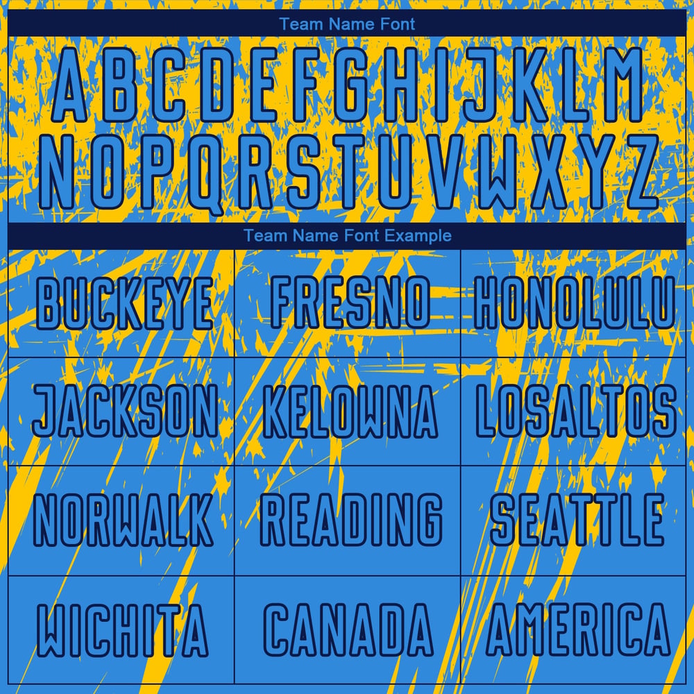 Uniform Sublimation Soccer Blue Custom Yellow-Navy Jersey Powder