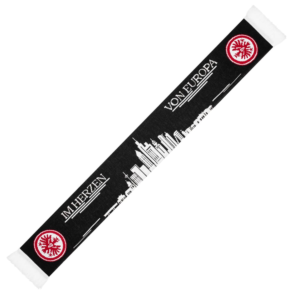 Eintracht Frankfurt Skyline In Heart Scarf