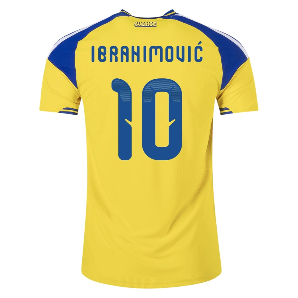 Herren Schweden 2026 Heim Authentic Weltmeisterschaft Trikot IBRAHIMOVIĆ #10