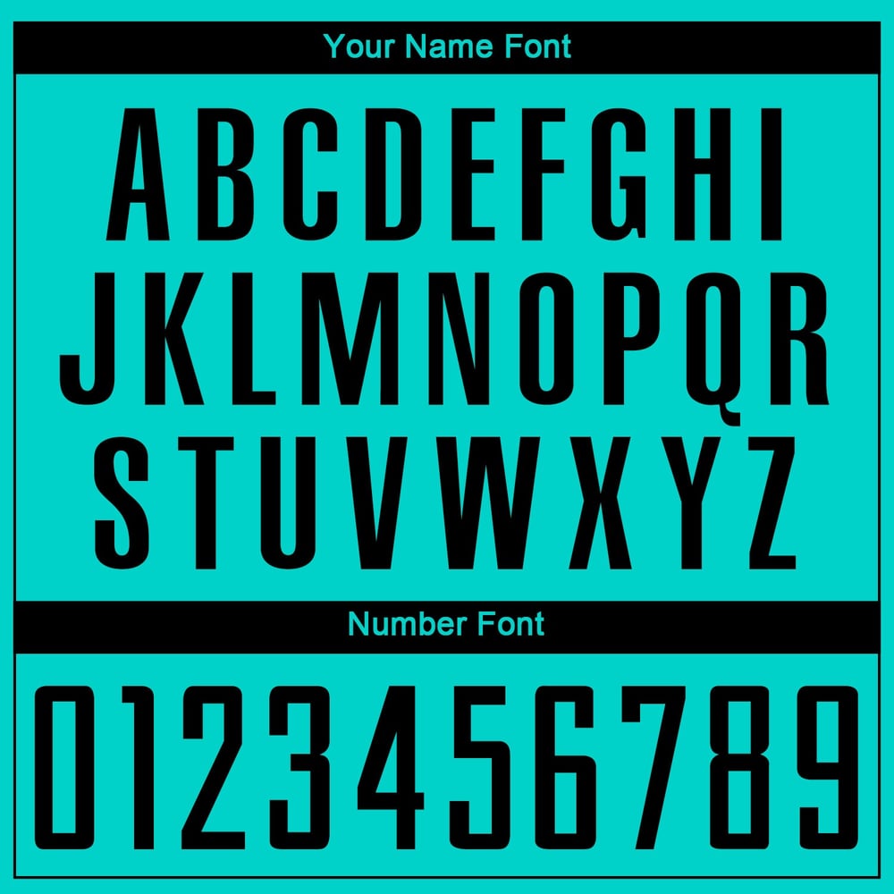 Black Soccer Aqua Custom Jersey Sublimation Uniform