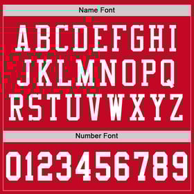 Red White Jersey Mesh Authentic Football Custom