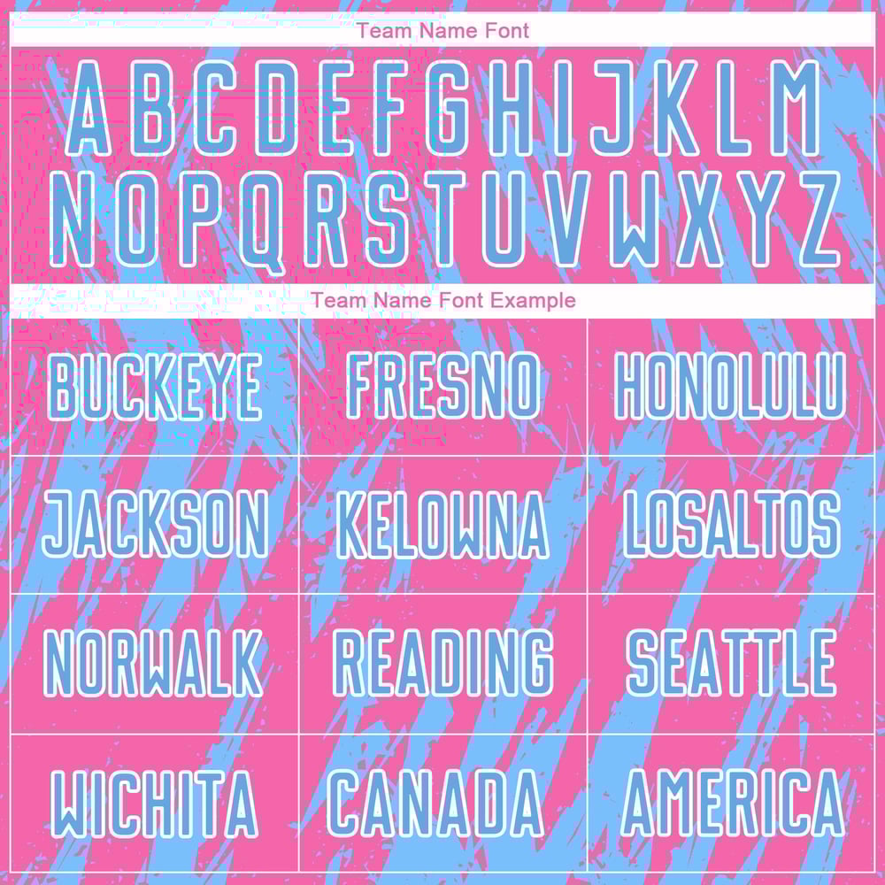 Pink Custom Blue-White Light Uniform Sublimation Soccer Jersey