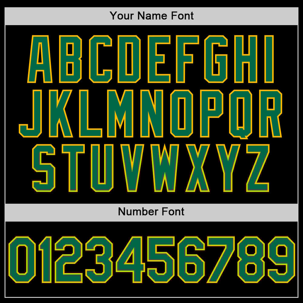 Pinstripe Gold Sleeveless Black Green Baseball Custom Jersey Kelly Authentic