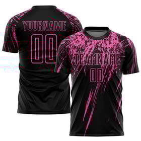 Custom Jersey Uniform Soccer Sublimation Black Pink