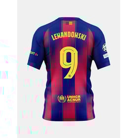 Heren FC Barcelona 2025/26 Thuis UCL Shirt - LEWANDOWSKI #9