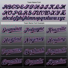 Camiseta de béisbol auténtica rosa-negra, moda, gris degradado, personalizada