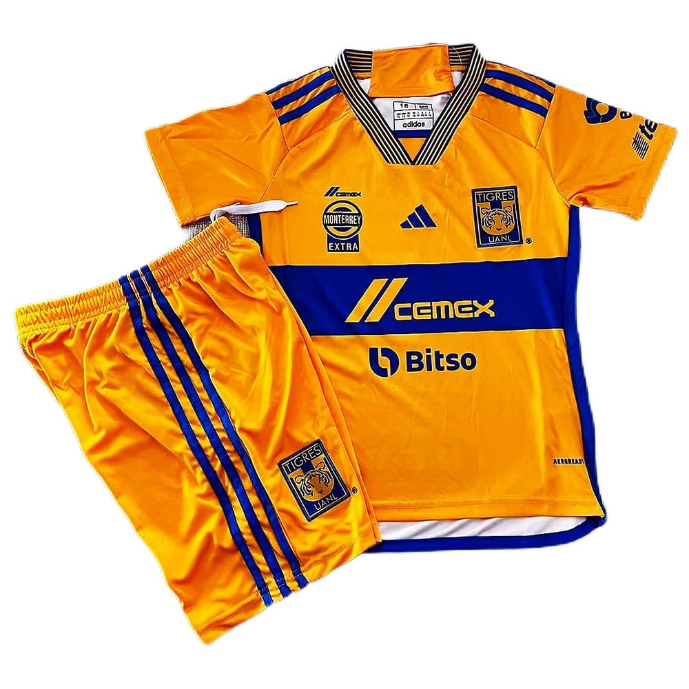 Kinder Tigres UANL Heimtrikot+Kurze Hosen 23/24