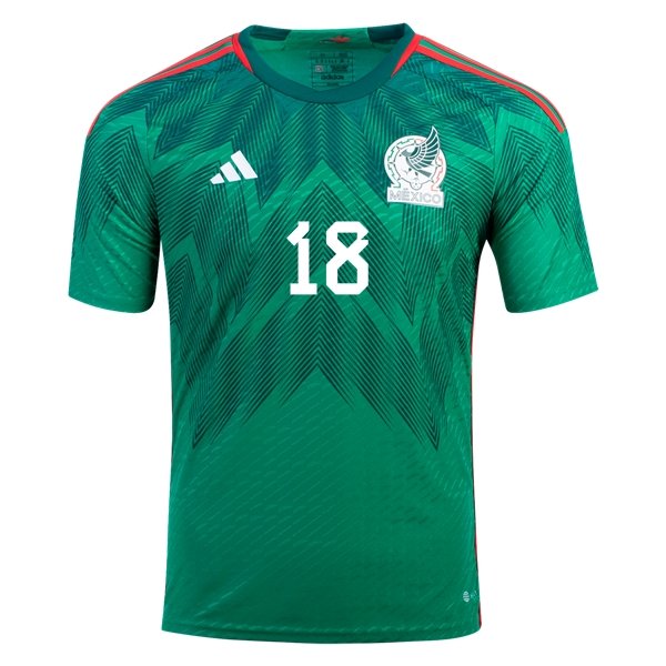 Andrés Guardado #18 Mexiko Heimtrikot Weltmeisterschaft 2022