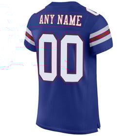 Authentic Custom Mesh Football White-Red Royal Jersey