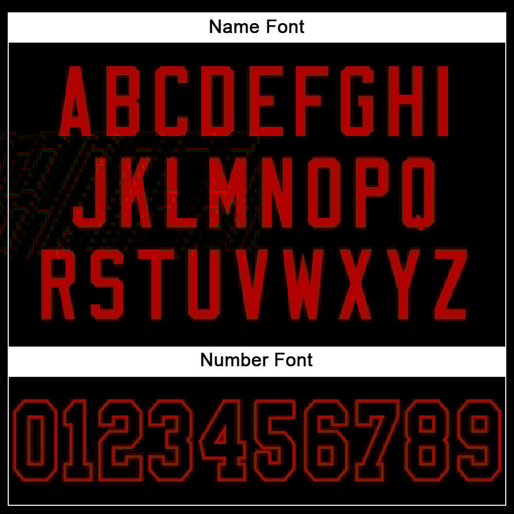 Jersey Black Mesh Football Custom Black-Red Authentic