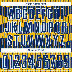 Uniform Custom Pinstripe Soccer Royal Jersey Sublimation Gold-White