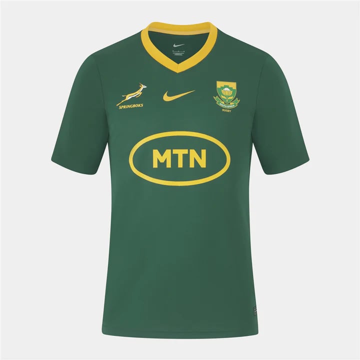 Men's South Africa Springboks 2023 Third Green&Gold Fan Shirt