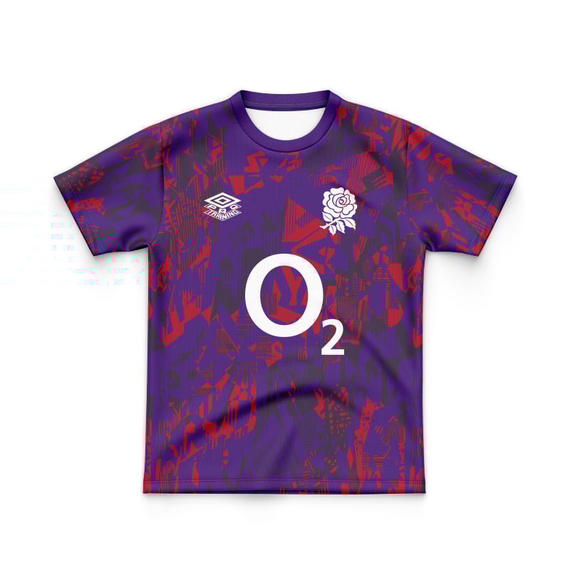 Kid's England Rugby 2024/25 Third Exclusive Warm Up Shirt
