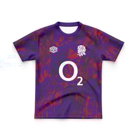 Kid's England Rugby 2024/25 Third Exclusive Warm Up Shirt