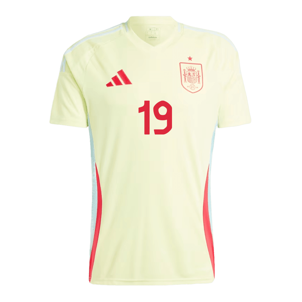 LAMINE YAMAL #19 Spanien Auswärtstrikot EURO 2024