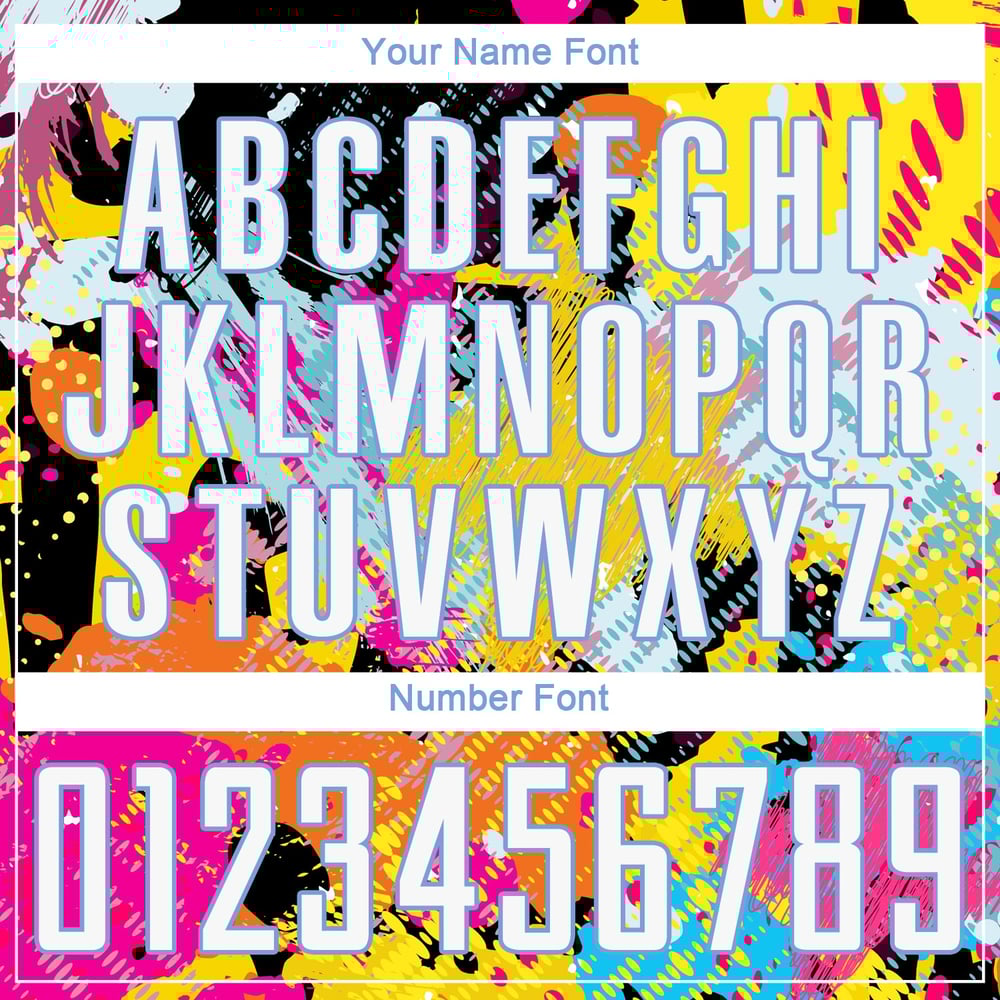 Custom Blue White-Light Sublimation Graffiti Jersey Soccer Uniform Pattern