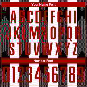 Line Jersey Red-Black Soccer Custom Sublimation Uniform White