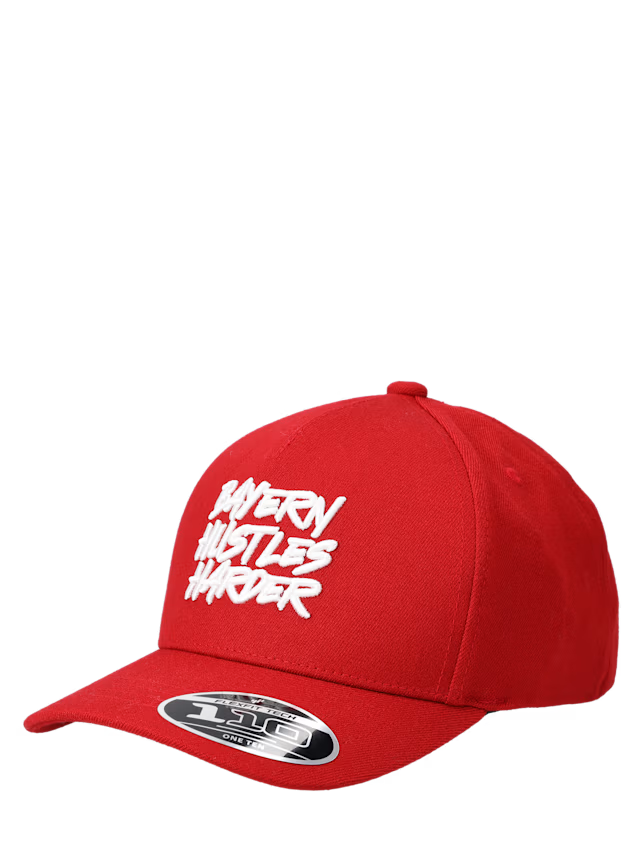 Bayern Munich Snapback Hustles Harder Cap - Red