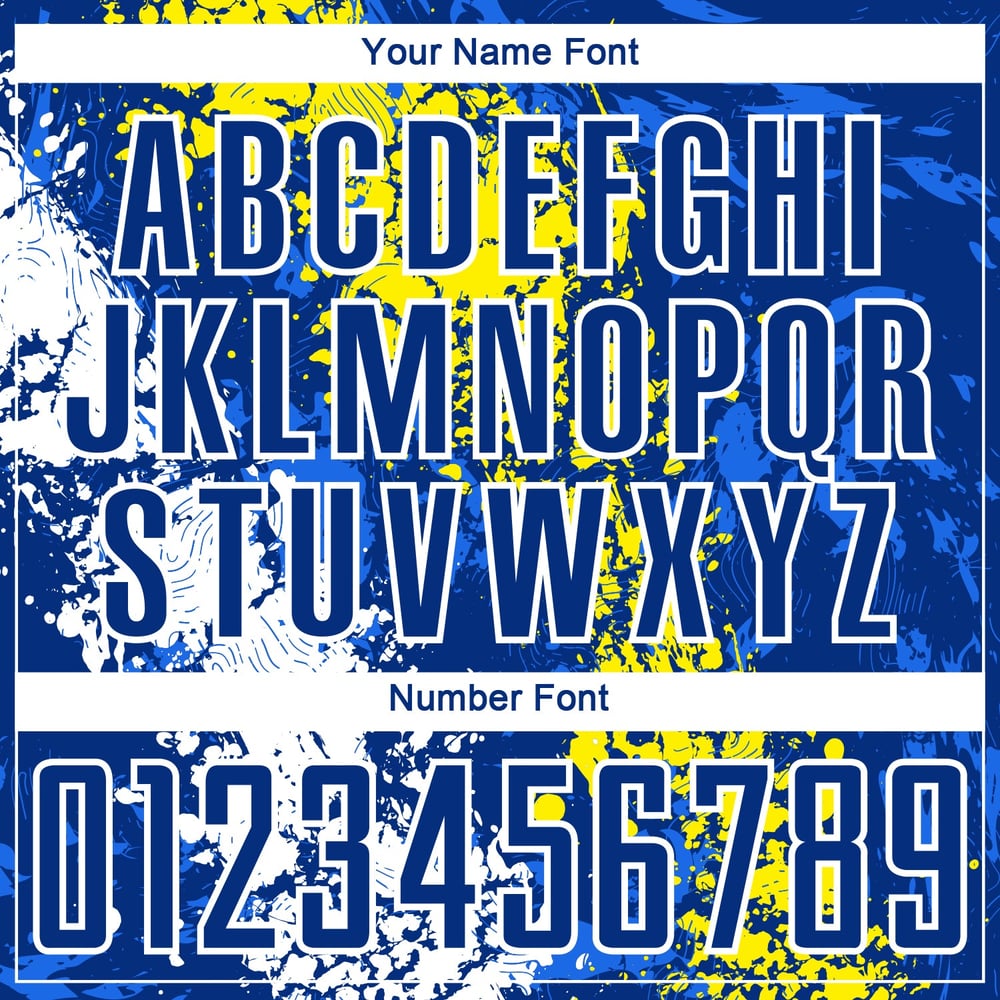 Jersey Art Uniform Yellow-White Sublimation Splatter Custom Light Royal Dripping Soccer