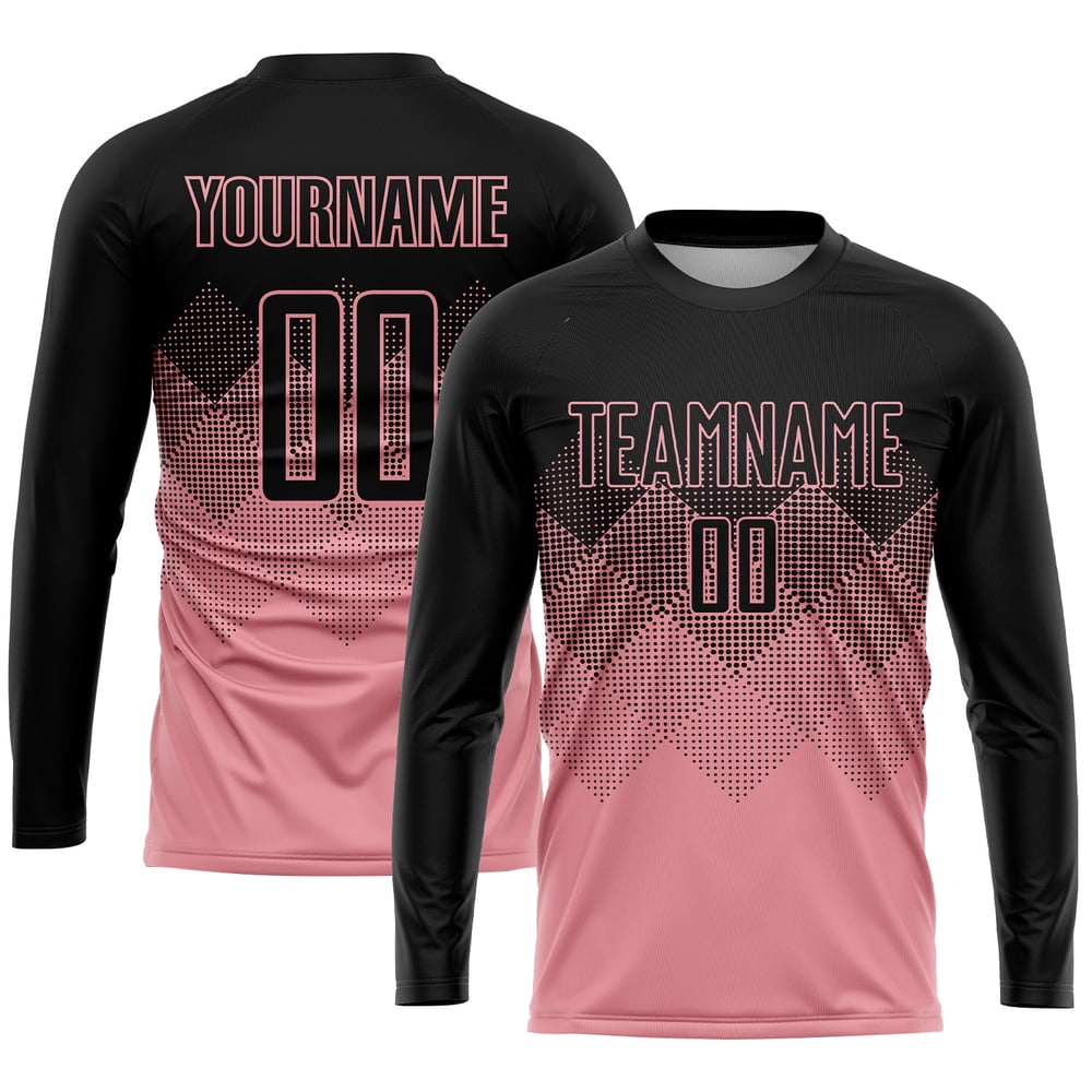 Medium Custom Soccer Jersey Uniform Sublimation Black Pink