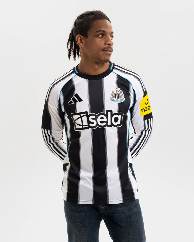 Kid's Newcastle United 2025/26 Home Long Sleeve Shirt