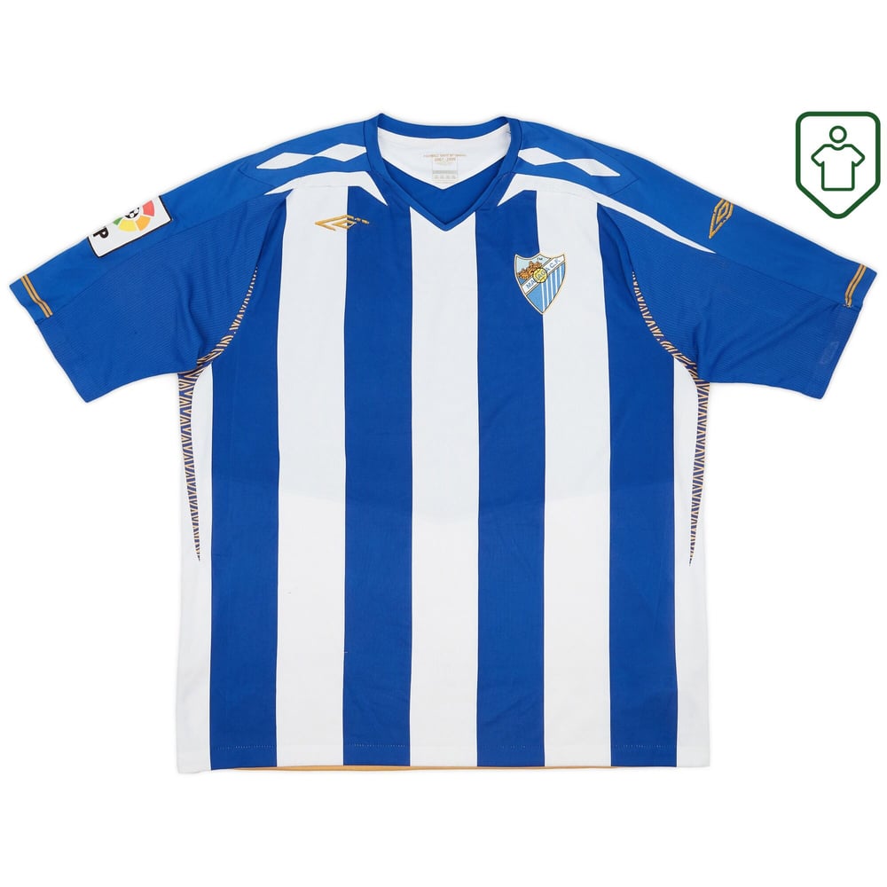 Herren Málaga CF Heim-Retro-Trikot 2007/09