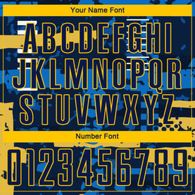 Navy Soccer Uniform Jersey Navy-Gold Sublimation Custom