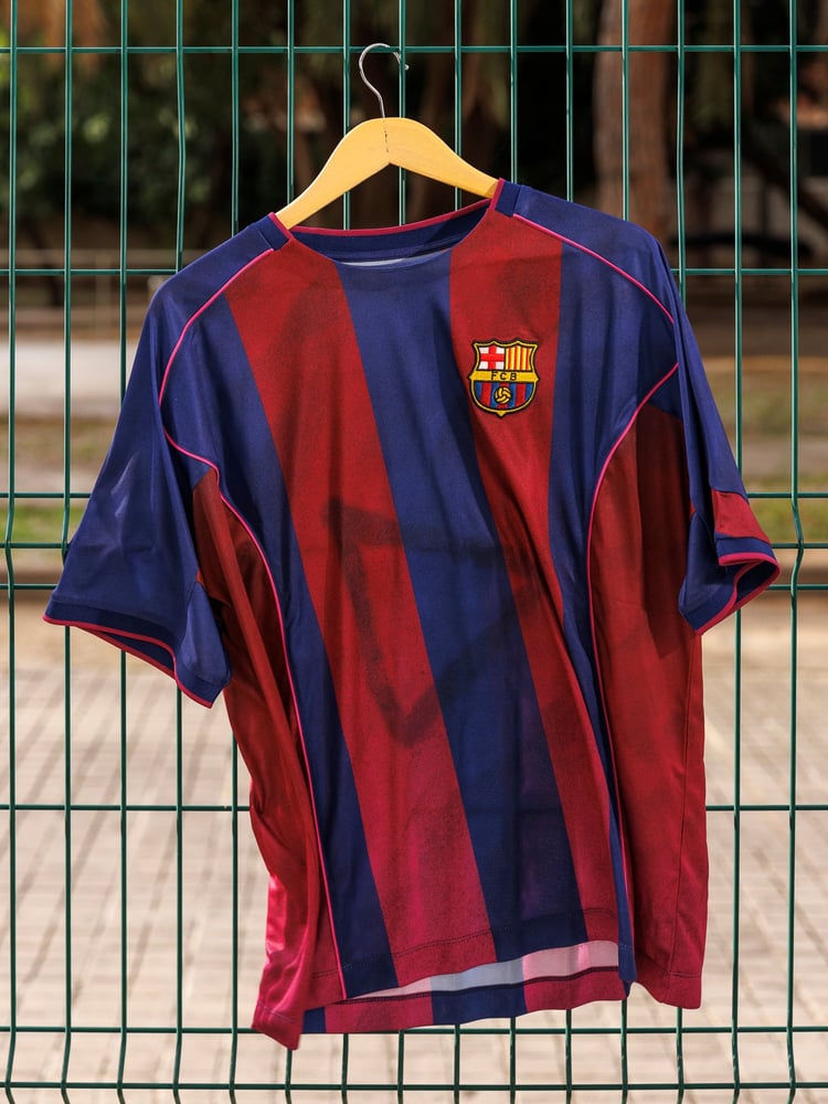 Men's Ed Sheeran x Spotify x FC Barcelona 2004/05 Home Retro Shirt