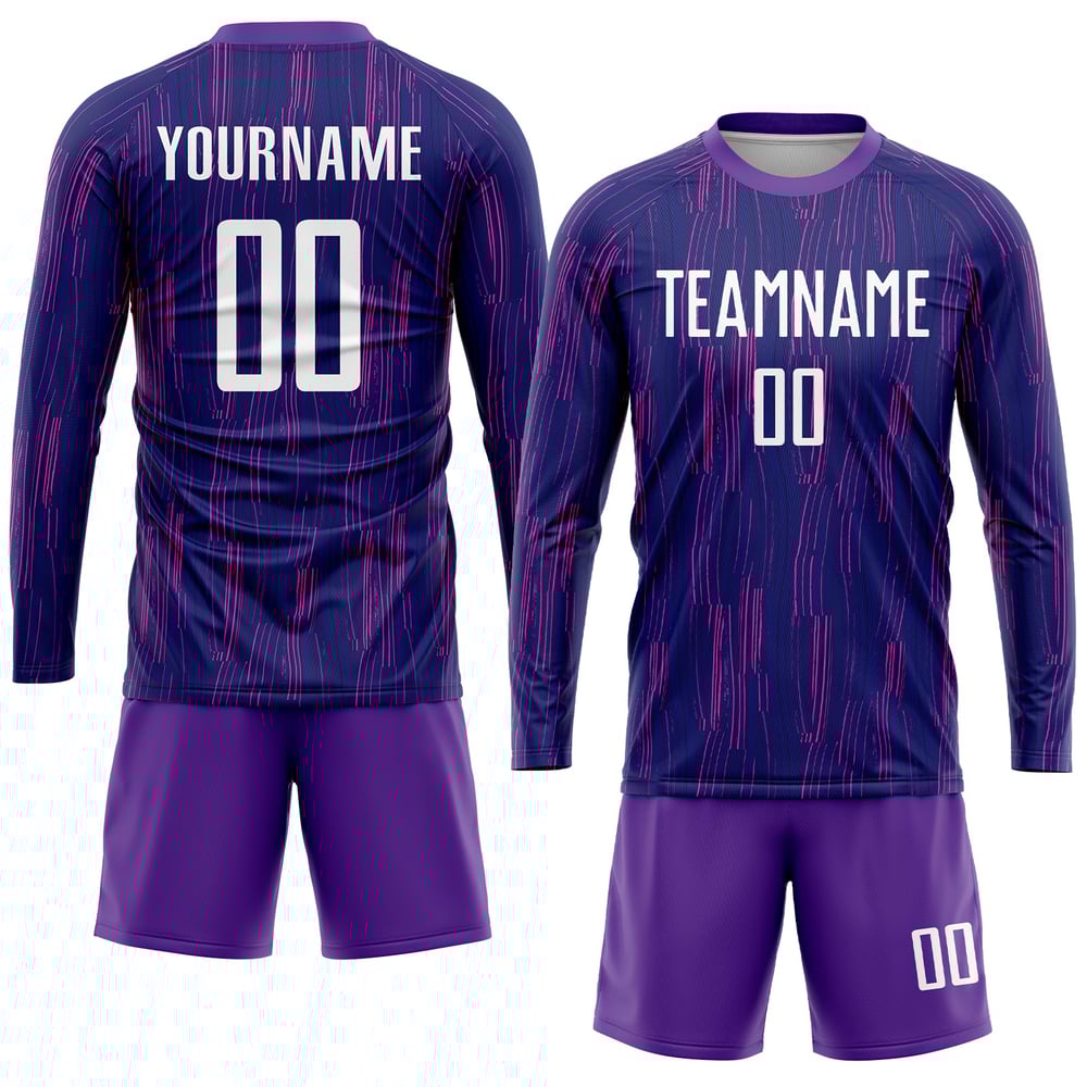 Uniform Jersey Purple Soccer White Sublimation Custom
