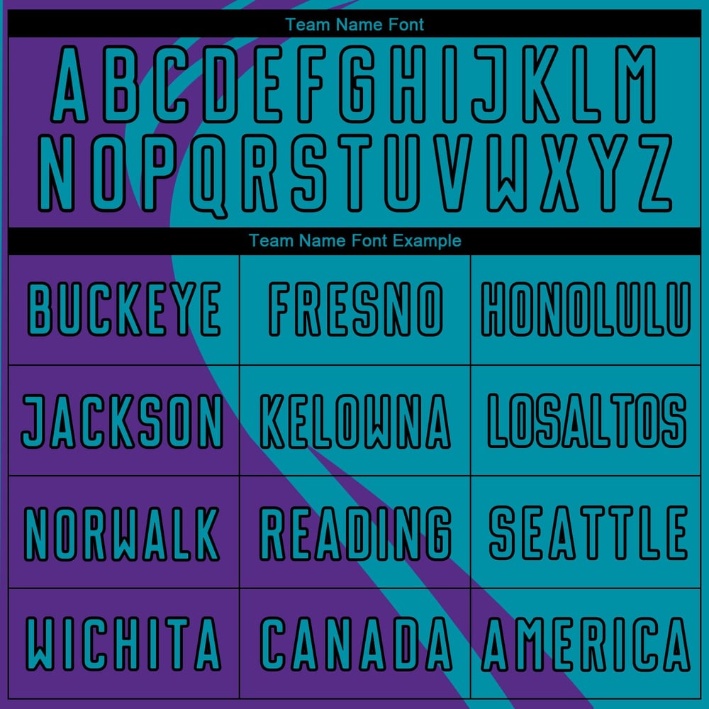 Uniform Soccer Lines Sublimation Jersey Teal-Black Custom Curve Purple