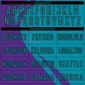 Uniform Soccer Lines Sublimation Jersey Teal-Black Custom Curve Purple