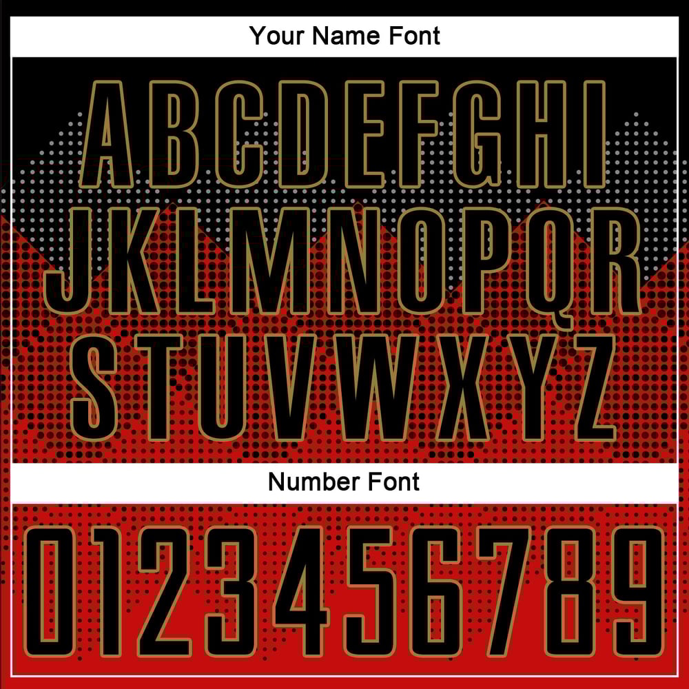 Custom Red Sublimation Uniform Jersey Gold Soccer Black-Old