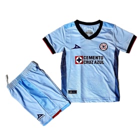 Kinder Cruz Azul Auswärtstrikot+Kurze Hosen 23/24