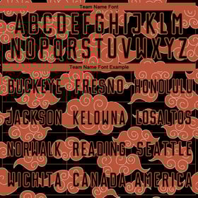 Orange Black Custom Uniform Soccer Pattern Sublimation Cloud Jersey