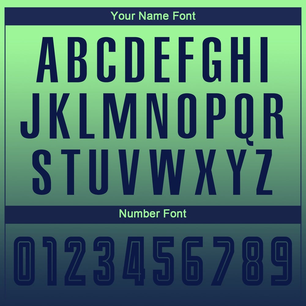 Fashion Jersey Soccer Fade Uniform Sublimation Green Long Navy Pea Sleeve Custom