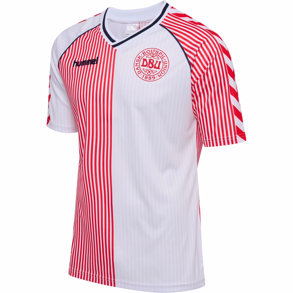 Maillot Retro Danemark 86 Blanc Homme