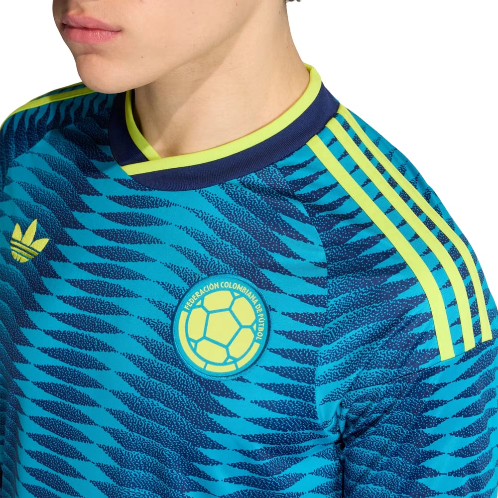 Camiseta manga larga visitante Colombia 2026 Copa del Mundo niño
