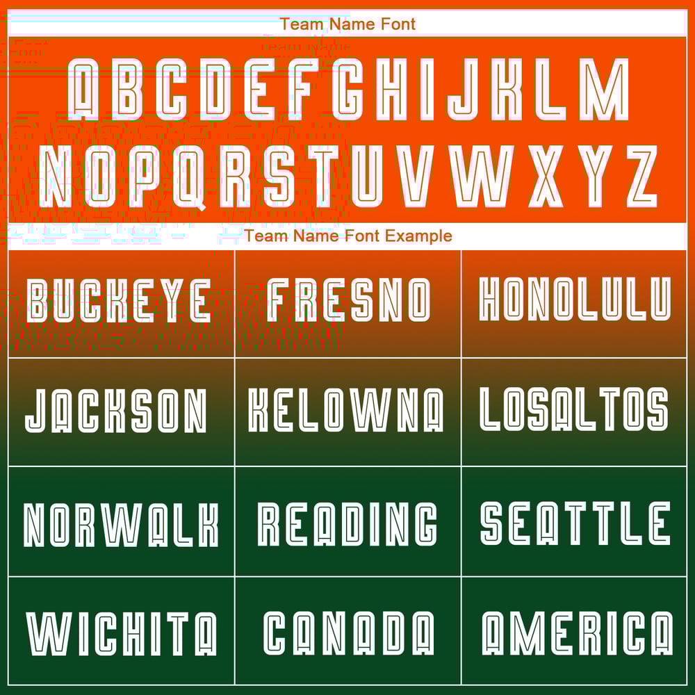 Soccer Orange Sleeve Fade Long Uniform Fashion Jersey White-Green Sublimation Custom