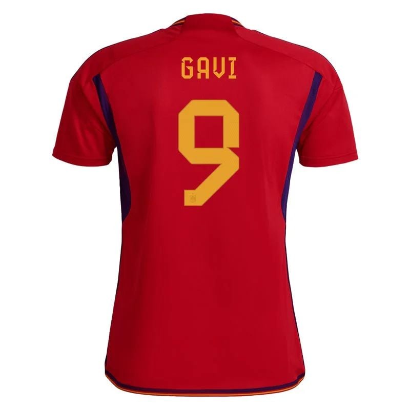 Gavi #9 Spanien Heimtrikot Weltmeisterschaft 2022