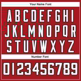 Throwback Football Red White-Black Jersey Authentic Mesh Custom