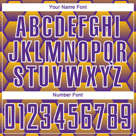 Pattern Gold-White Custom Jersey Purple Sublimation Uniform Hexagons Soccer