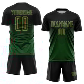 Soccer Sublimation Uniform Jersey Black Gold Green-Old Custom