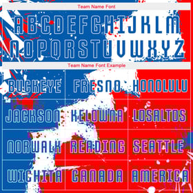 Sublimation Red-White Uniform Soccer Custom Jersey Royal